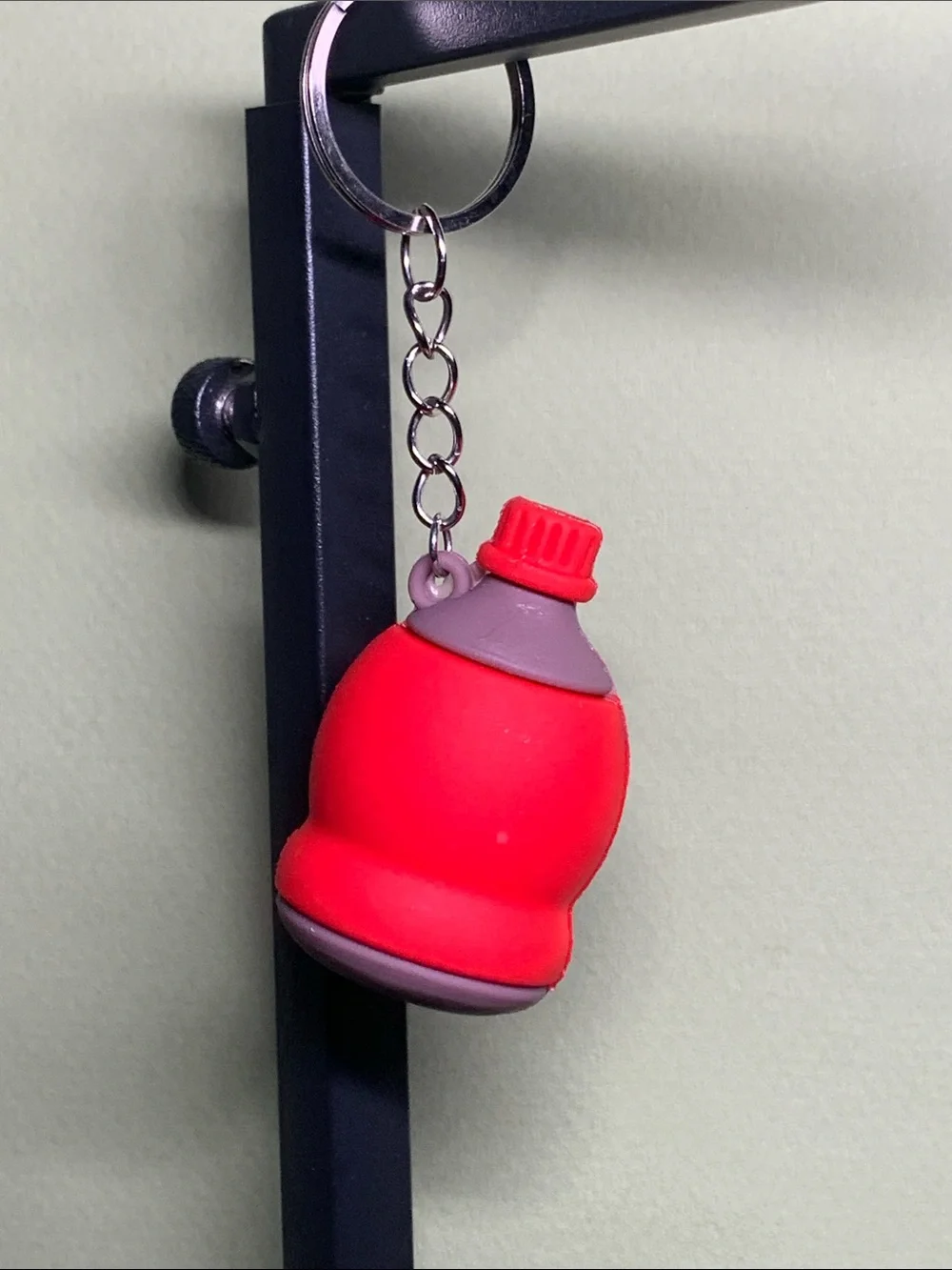 Coca Cola Red and Gray Bottle Keyring Charm